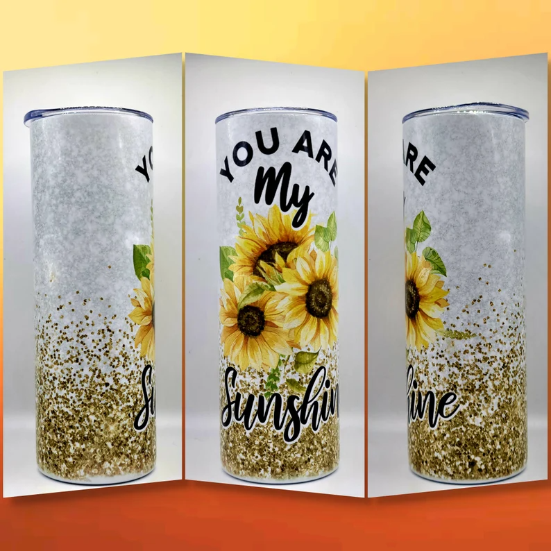 You Are My Sunshine Tumbler, Sunflower Tumbler, Sunflower Cup, Sunshine Tumbler, Sunshine Cup, 20 oz Tumbler