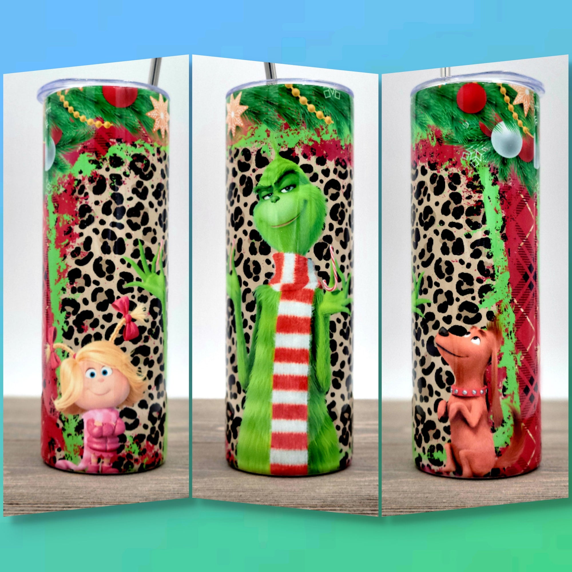 The Grinch Tumbler, Christmas Tumbler. Whoville tumbler, How the GRINCH stole Christmas | Cheetah Grinch