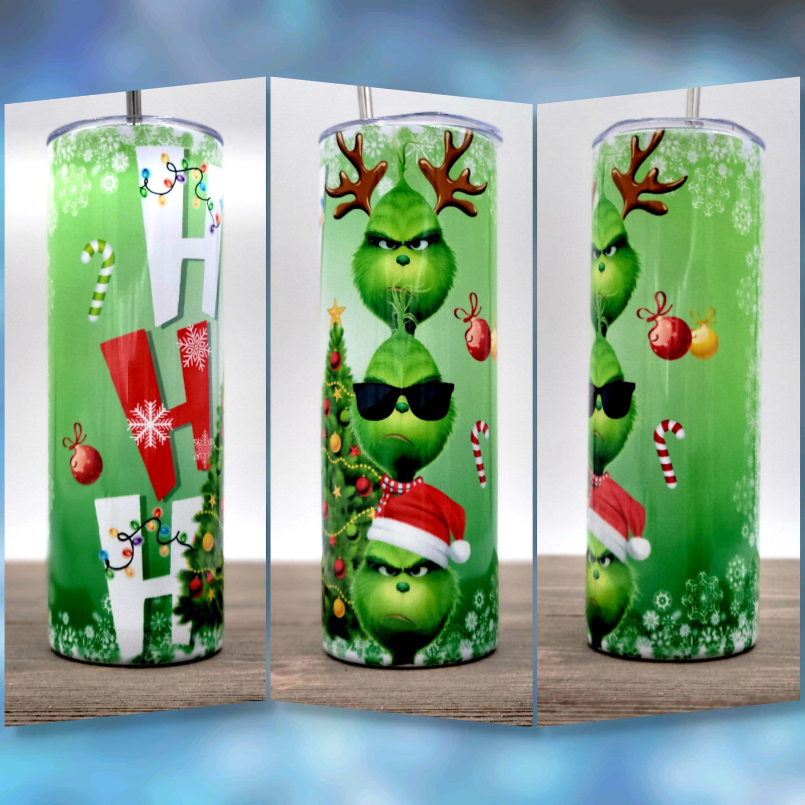 Grinch Tumbler With Lid and Straw Stainless Steel 20oz Grinch Skinny Tumbler  Insulated Grinch Cups Merry Grinchmas Believe Grinch Coffee Mug Water  Bottle Christmas Gifts for Women 