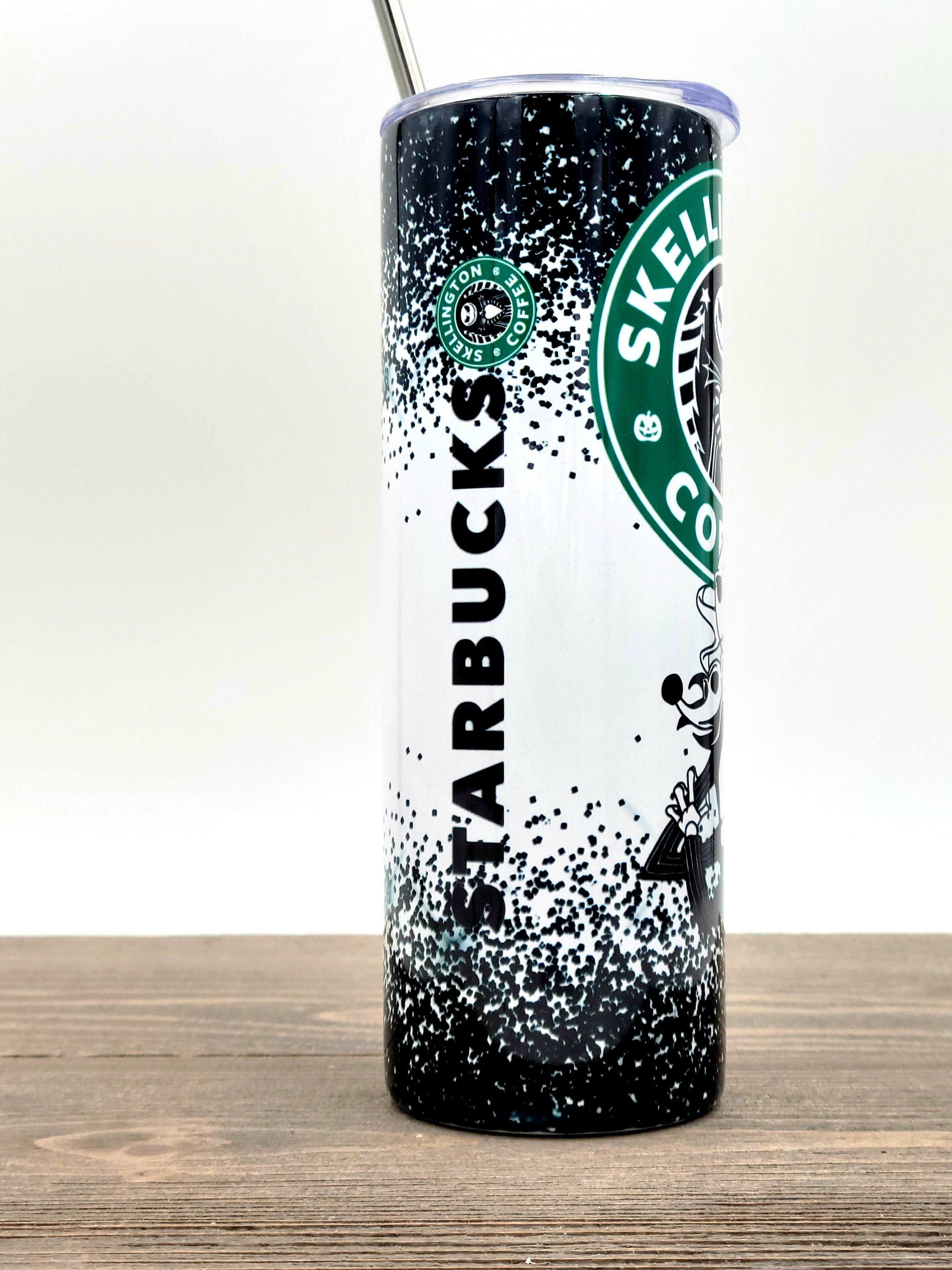 Hand Made Starbucks Tumbler Double Coated in Glittery Epoxy 