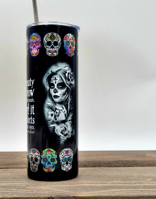 Sugar skull *Glow in the dark* - 20oz Tumbler — SCA by design