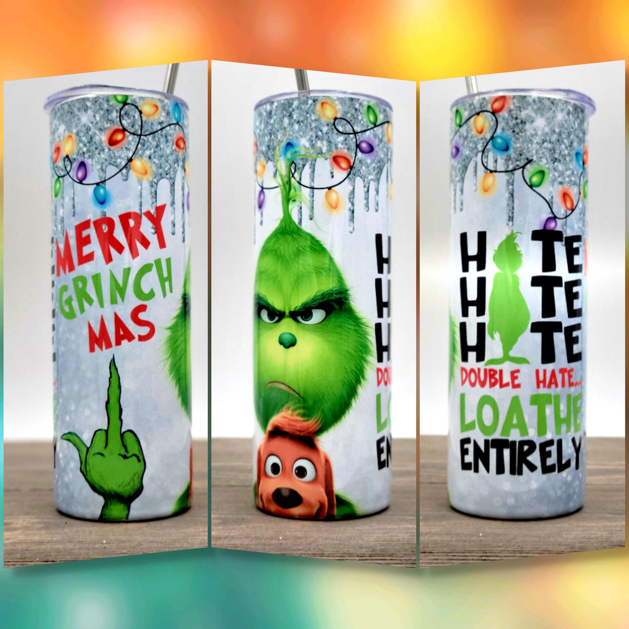 Hate Hate Hate | Merry Grinchmas Tumbler | Christmas Tumbler | Christmas Gifts under 25 | Christmas Gift | Gifts For Her | 20oz Tumbler