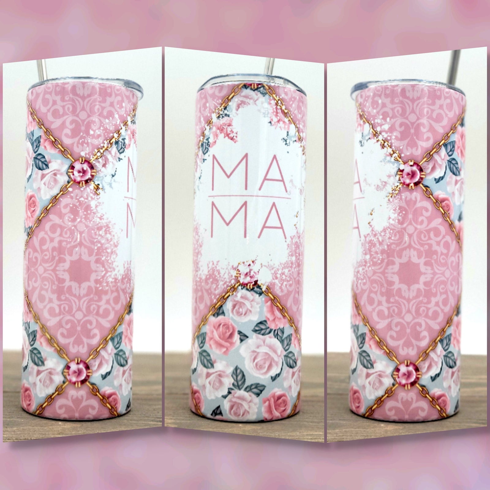 Pink Floral Mama Seamless 20oz Sublimation Tumbler, Mothers Day Straig –  The Doodle Letter Store