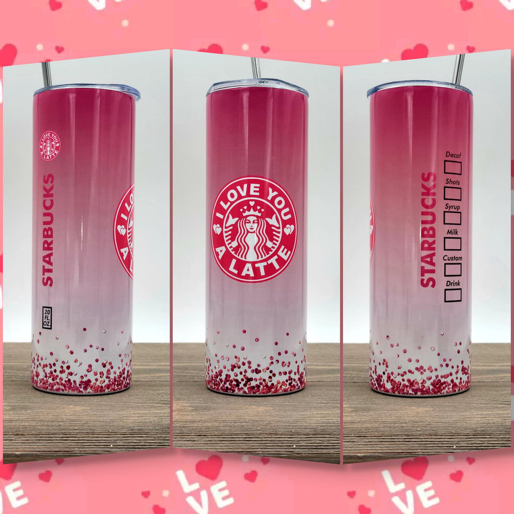 Rare Starbucks 2020 Valentine's Day Love Cup Heart Straw 20oz Pink Sta