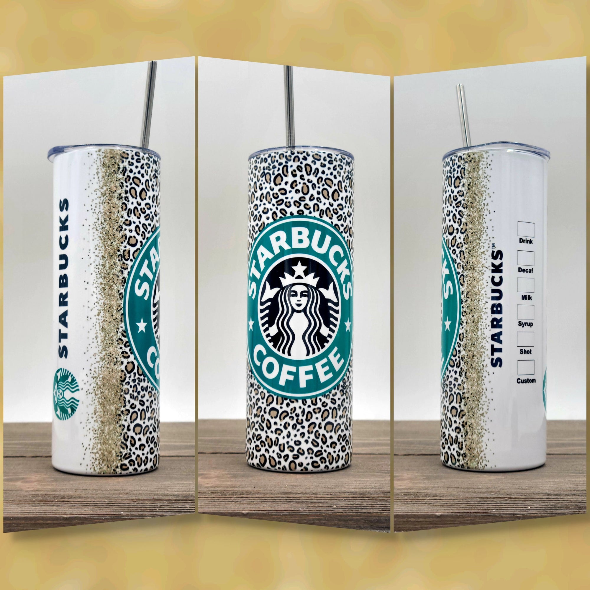 Starbucks Cheetah Print Tumbler, Stainless Steel Tumbler, Gifts for Her, Coffee Shop, Gifts for Her, Girly Tumbler, Lepoard Print, Coffee