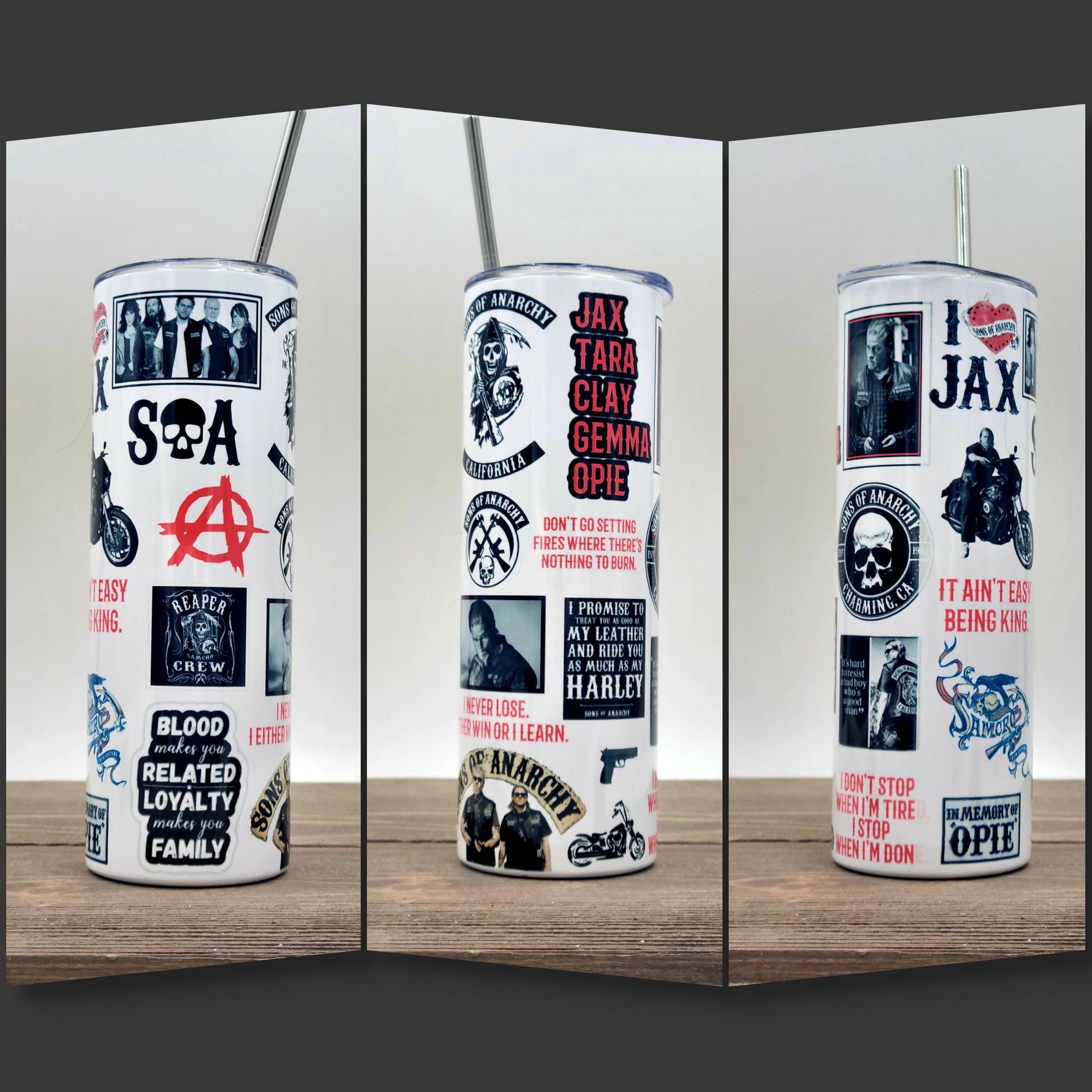 Sons Of Anarchy 20 oz Stainless Steel Skinny Tumbler