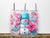 3D Snowmen With Pink Flower Stainless Steel Skinny Tumbler | 20 oz Chirstmas Tumbler | Christmas Gift tumbler